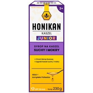 Honikan Kaszel Junior, syrop dla dzieci od 3 lat, 230 g - zdjęcie produktu