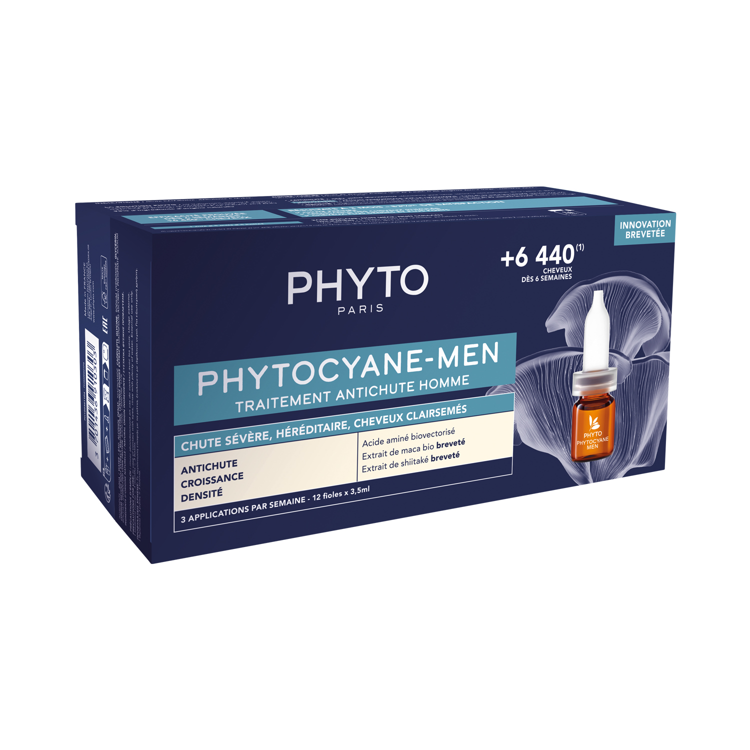 Phyto Phyto Phytocyane, Kur gegen Haarausfall für Herren, Ampullen, 12 Stück — Inhaltsstoffe und Bewertung