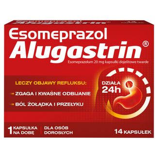 Esomeprazol Alugastrin 20 mg, 14 kapsułek dojelitowych - zdjęcie produktu