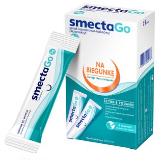 SmectaGo, smak karmelowo-kakaowy, 8 saszetek USZKODZONE OPAKOWANIE SmectaGo, smak karmelowo-kakaowy, 8 saszetek USZKODZONE OPAKOWANIE - zdjęcie produktu