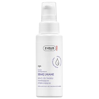 Ziaja Med Siemię Lniane, nawilżająco-zmiękczające serum do twarzy, skóra łuszcząca się i skłonna do alergii, 50 ml - zdjęcie produktu