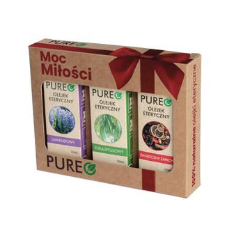 Zestaw Pureo Moc Miłości, naturalne olejki eteryczne, eukaliptusowy, lawendowy, świąteczny zapach, 3 x 10 ml - zdjęcie produktu