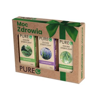 Zestaw Pureo Moc Zdrowia, naturalne olejki eteryczne, pichtowy, lawendowy, eukaliptusowy, 3 x 10 ml - zdjęcie produktu