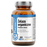 PharmoVit Żelazo organiczne 20 mg, 60 kapsułek - miniaturka zdjęcia produktu