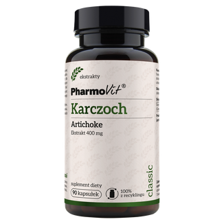 PharmoVit Karczoch 4:1 400 mg, 90 kapsułek - zdjęcie produktu