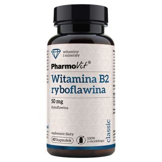 PharmoVit Witamina B2, ryboflawina 50 mg, 60 kapsułek - zdjęcie produktu