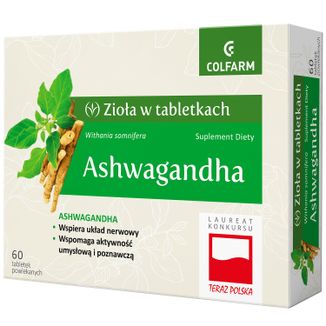 Zioła w Tabletkach Ashwagandha, 60 tabletek - zdjęcie produktu