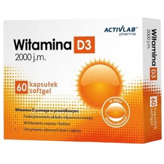 Activlab Pharma Witamina D3 2000 j.m., 60 kapsułek - zdjęcie produktu