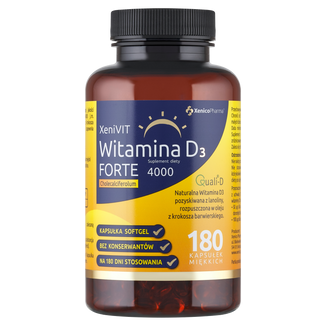 XeniVit Witamina D3 Forte, 180 kapsułek miękkich - zdjęcie produktu