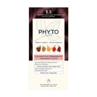 Phyto Phytocolor, trwała farba do włosów, 5.5 jasny mahoniowy brąz, 50 ml - zdjęcie produktu