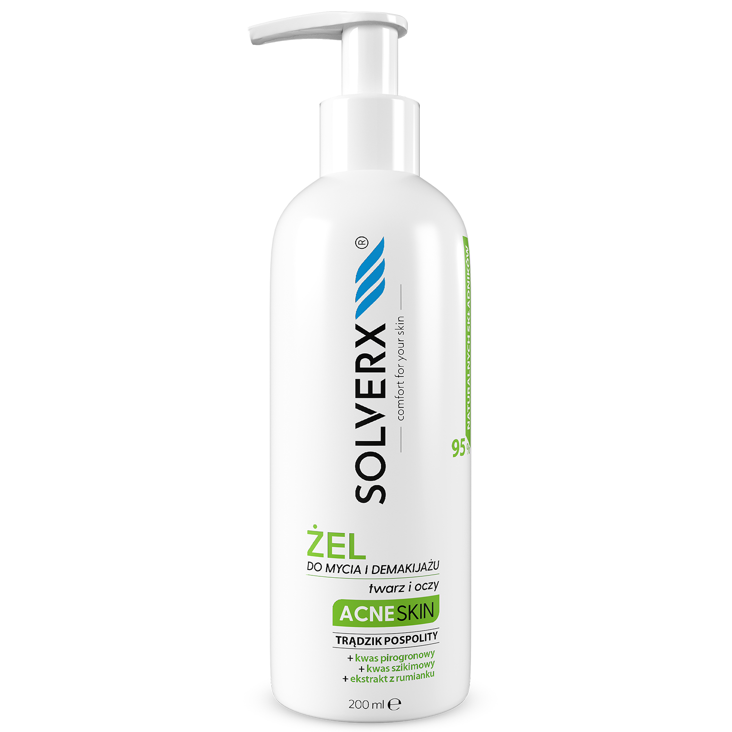 Solverx Solverx Acne Skin, Gesichtsreinigungsgel, 200 ml — Inhaltsstoffe und Bewertung