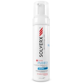 Solverx Atopic Skin Forte, pianka do mycia twarzy i demakijażu, 200 ml - zdjęcie produktu
