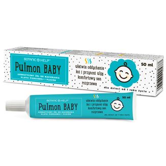 Botanic Help Pulmon Baby, aromatyczny żel do nacierania klatki piersiowej i pleców, dla dzieci od 1 roku życia, 50 ml KRÓTKA DATA Botanic Help Pulmon Baby, aromatyczny żel do nacierania klatki piersiowej i pleców, dla dzieci od 1 roku życia, 50 ml KRÓTKA DATA - zdjęcie produktu
