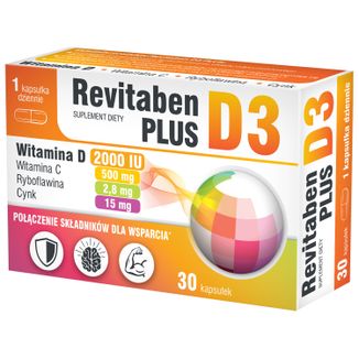 Revitaben D3 Plus, 30 kapsułek - zdjęcie produktu