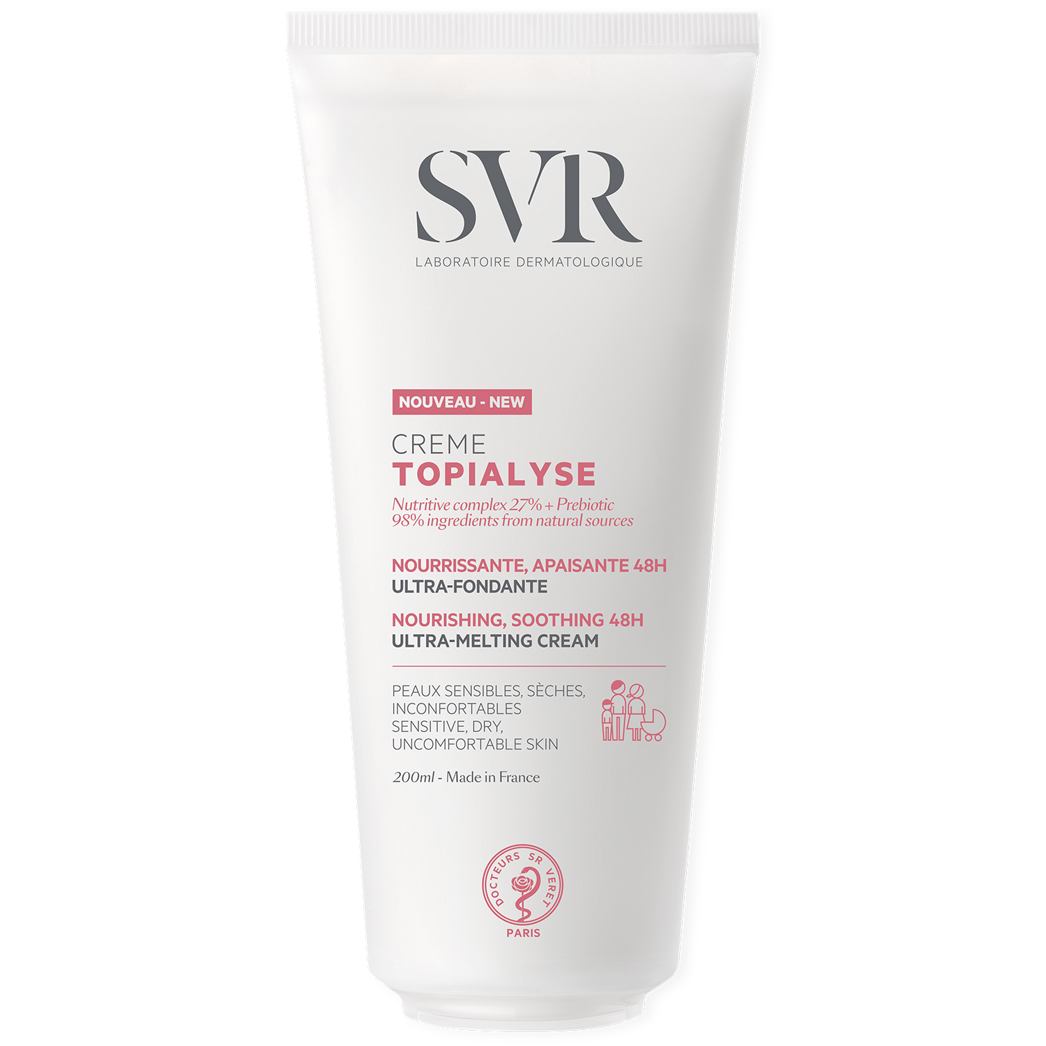Nieznana SVR Topialyse Creme, krem odżywczo-ochronny, skóra sucha i atopowa, 200 ml