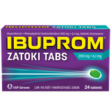 Ibuprom Zatoki Tabs 200 mg + 6,1 mg, 24 tabletki - miniaturka zdjęcia produktu