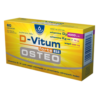 D-Vitum Forte Max Osteo, 60 tabletek do ssania lub połykania - zdjęcie produktu