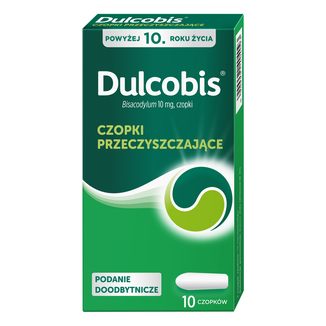 Dulcobis 10 mg, czopki doodbytnicze, 10 sztuk - zdjęcie produktu