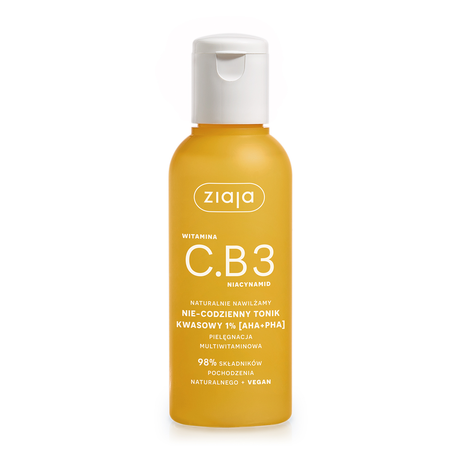 Nieznana Ziaja Witamina C.B3 Niacynamid, nie-codzienny tonik kwasowy 1% [AHA+PHA], 120 ml — Inhaltsstoffe und Bewertung