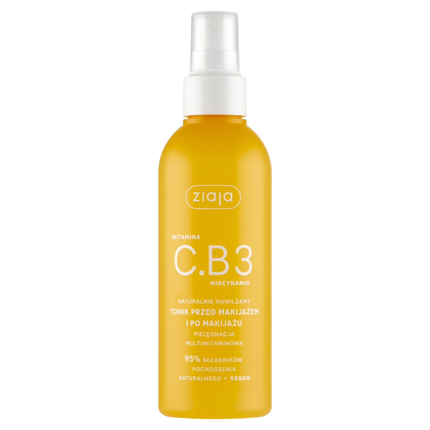 Nieznana Ziaja Witamina C.B3 Niacynamid, tonik przed makijażem i po makijażu, spray, 190 ml