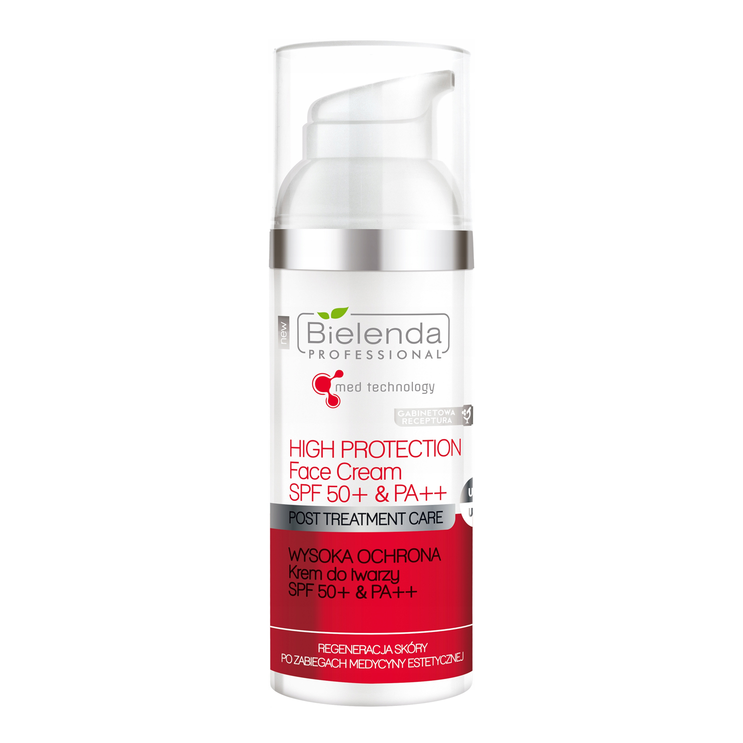 Nieznana Bielenda Post Treatement Care, Gesichtscreme, SPF 50+, 50 ml — Inhaltsstoffe und Bewertung