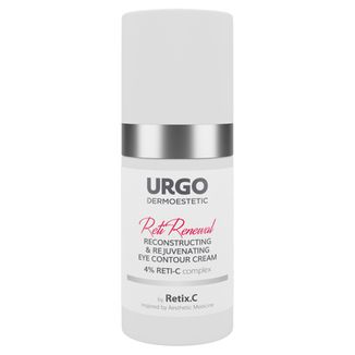 Urgo Dermoestetic Reti Renewal, krem odbudowująco-odmładzający do skóry wokół oczu 4% RETI-C, 15 ml KRÓTKA DATA - zdjęcie produktu