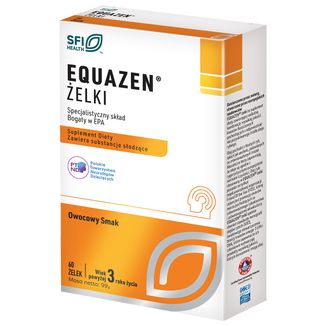 Equazen Żelki, powyżej 3 lat, smak owocowy, 60 sztuk USZKODZONE OPAKOWANIE - zdjęcie produktu