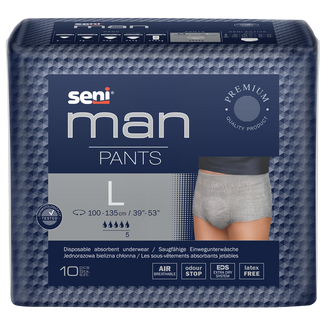 Seni Man Pants, majtki chłonne dla mężczyzn, rozmiar L, 100-135 cm, 10 sztuk - zdjęcie produktu
