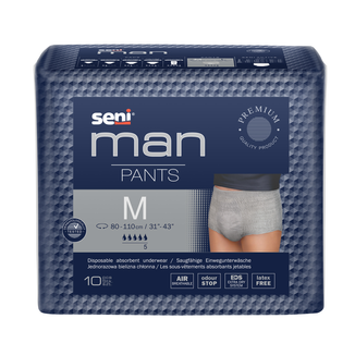 Seni Man Pants, majtki chłonne, rozmiar M, 80-110 cm, 10 sztuk - zdjęcie produktu