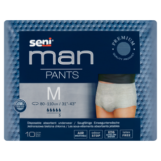 Seni Man Pants, majtki chłonne, rozmiar M, 80-110 cm, 10 sztuk - zdjęcie produktu