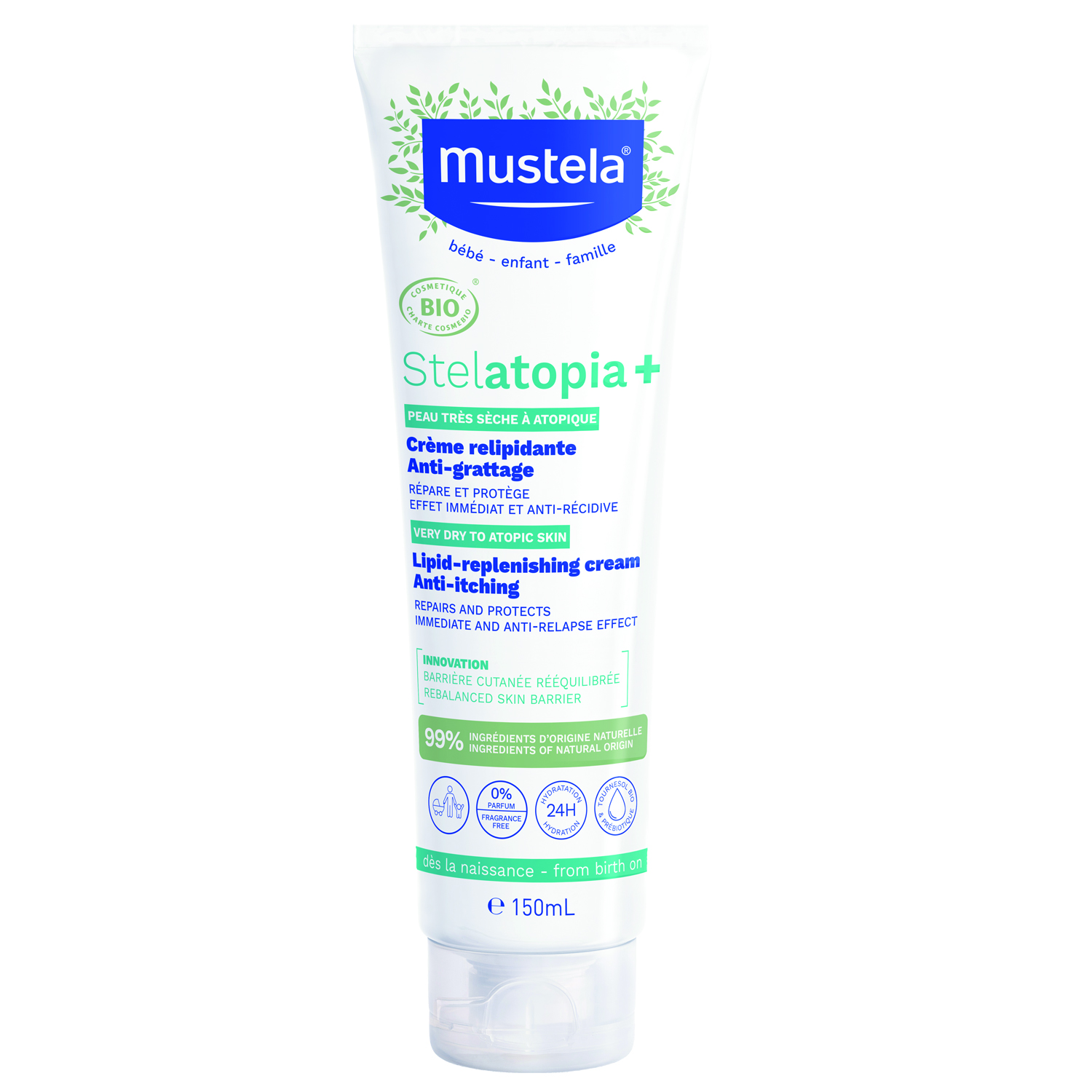 Mustela Mustela Stelatopia+, Creme auffüllend Lipide, 150 ml