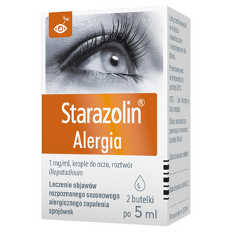 Starazolin Alergia 1 mg/ ml, krople do oczu, 2 x 5 ml - zdjęcie produktu
