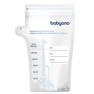 BabyOno, woreczki do przechowywania pokarmu, 180 ml x 30 sztuk USZKODZONE OPAKOWANIE - zdjęcie produktu
