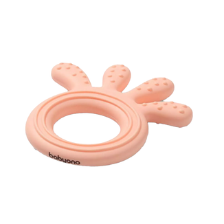 BabyOno, gryzak silikonowy, ośmiornica, różowy, od urodzenia, 1 sztuka - zdjęcie produktu