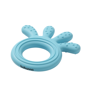 BabyOno, gryzak silikonowy, ośmiornica, niebieski, od urodzenia, 1 sztuka - zdjęcie produktu