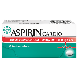 Aspirin Cardio 100 mg, 56 tabletek powlekanych - zdjęcie produktu