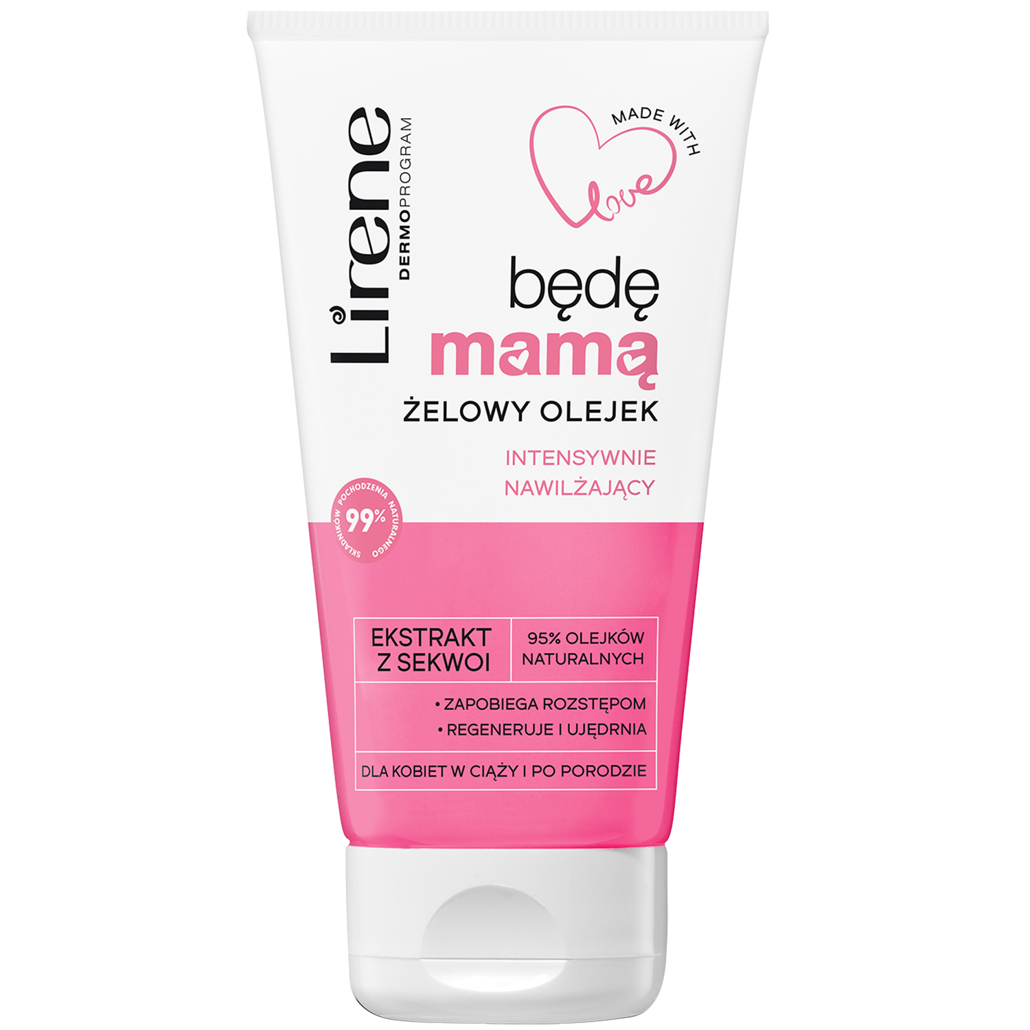 Lirene Lirene Będę Mamą, żelowy olejek intensywnie nawilżający, 150 ml — Składniki i ocena