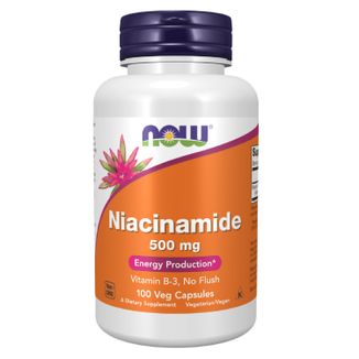 Now Foods Niacinamide 500 mg, witamina B3, 100 kapsułek wegańskich - zdjęcie produktu