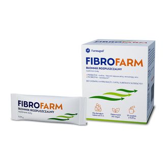 Fibrofarm Błonnik Rozpuszczalny, dla dorosłych i dzieci od 3 lat, 6,05 g x 15 saszetek - zdjęcie produktu