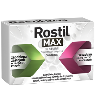 Rostil Max 500 mg, 30 tabletek KRÓTKA DATA - zdjęcie produktu