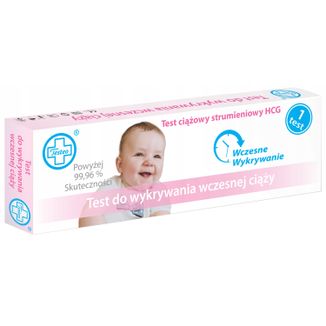 Testeo, test ciążowy, strumieniowy, 10 mlU/ml, 1 sztuka - zdjęcie produktu
