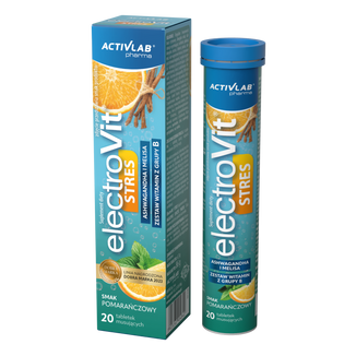 Activlab Pharma ElectroVit Stres, smak pomarańczowy, 20 tabletek musujących Activlab Pharma ElectroVit Stres, smak pomarańczowy, 20 tabletek musujących - zdjęcie produktu