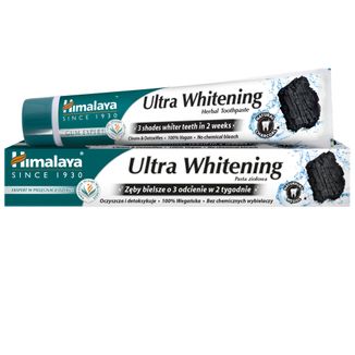 Himalaya Ultra Whitening, ziołowa pasta do zębów z naturalnym węglem, 75 ml - zdjęcie produktu