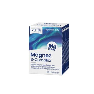 Vitter Blue Magnez B-Complex, 50 tabletek USZKODZONE OPAKOWANIE - zdjęcie produktu