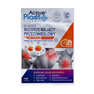 ActivePlast Thermal, plaster rozgrzewający, przeciwbólowy, Warm z kurkumą, 1 sztuka - zdjęcie produktu