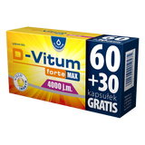 D-Vitum Forte Max 4000 j.m., 60 kapsułek + 30 kapsułek gratis - miniaturka zdjęcia produktu