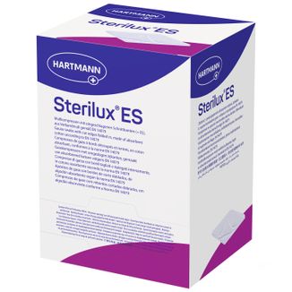 Sterilux ES, kompresy niejałowe z gazy, 17-nitkowe, 12-warstwowe, 5 cm x 5 cm, 100 sztuk - zdjęcie produktu