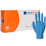 Abena, rękawice nitrylowe, niejałowe, bezpudrowe, niebieskie, rozmiar M, 100 sztuk USZKODZONE OPAKOWANIE - miniaturka zdjęcia produktu