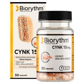 Biorythm Cynk 15 mg, 30 kapsułek - zdjęcie produktu