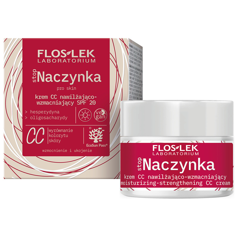 Flos-Lek Floslek StopNaczynka, CC-Creme feuchtigkeitsspendend-kräftigend, SPF 20, 50 ml — Inhaltsstoffe und Bewertung